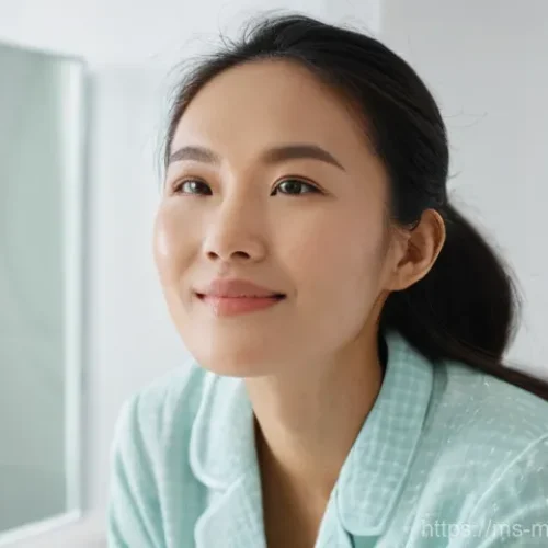 미니멀라이프 뷰티 루틴 - **Prompt Title: The Essence of Skinimalism and Healthy Glow**
    **Image Prompt:** A serene, natura...