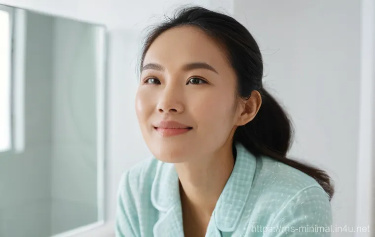 미니멀라이프 뷰티 루틴 - **Prompt Title: The Essence of Skinimalism and Healthy Glow**
    **Image Prompt:** A serene, natura...