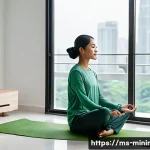 미니멀라이프 채식 - **Prompt:** A bright and airy minimalist living room in a Kuala Lumpur apartment. Large windows over...