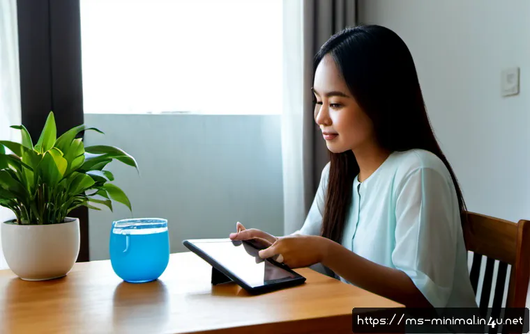 미니멀라이프 소비 패턴 - Photorealistic minimalist lifestyle spending scene in a bright Malaysian apartment, a young Malay wo...